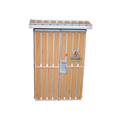 YB景观贴防腐木条金属箱变